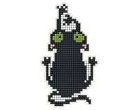 Diamentowa Mozaika z magnesem Czarny kot 2