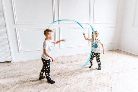 Wstążka gimnastyczna 3 m - granatowa