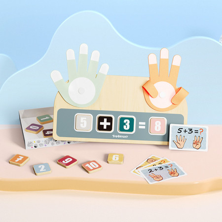 Drewniana zabawka edukacyjna Nauka liczenia na palcach –  36 mies.+ Topbright