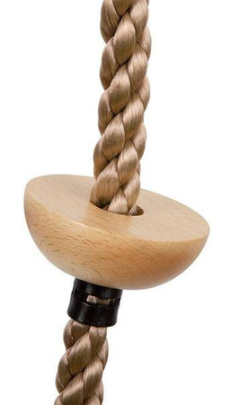 Lina do wspinaczki z drewnianymi schodkami 11877-Small Foot, zabawy zręcznościowe