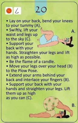 Karty Doda Yoga The Purple Cow - Joga karty z pozycjami Skupienie i Koncentracja EN