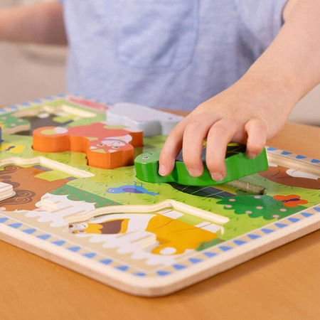 Drewniana układanka z figurkami zwierząt Melissa & Doug 13724