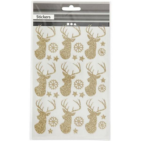 Naklejki brokatowe Złote Głowy Jelenia