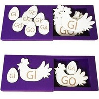 Układanka Dopasowywanie sylab z G - Kura i jajko