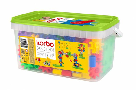 Klocki Korbo Zestaw Basic 180 elementów