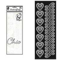 Naprasowanka welwetowa Złamana Biel Serca