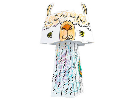 Kolorowanka 3D Cube head - Lama 3l+ MONUMI