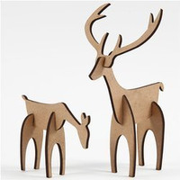 Jeleń i Łania z MDFu H: 5 i 12,5 cm