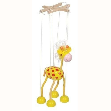 Drewniana marionetka żyrafa, goki