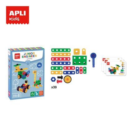 Klocki konstrukcyjne Apli Kids - Mały inżynier 39el.