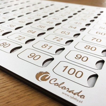 Drewniana tabliczka mnożenia