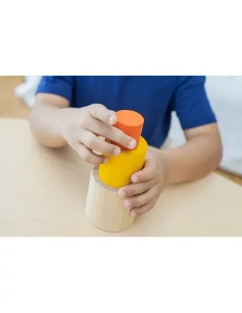 PlanToys | Piramida do składania z walców PT5376