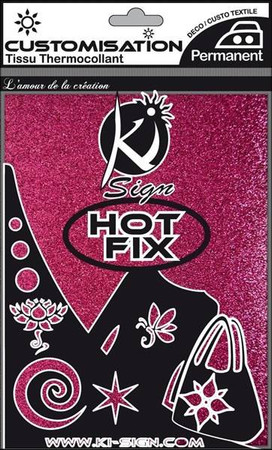 Naprasowanka arkusz 20x15cm Brokat Róż