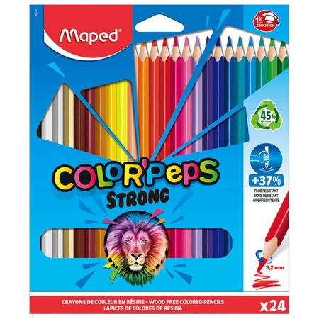 Kredki Colorpeps Strong Trójkątne 24 szt