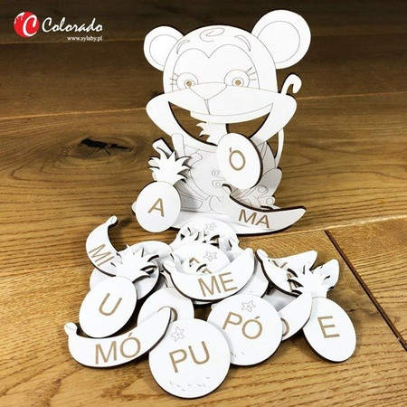 Małpka sylabowa do nauki czytania metodą sylabową