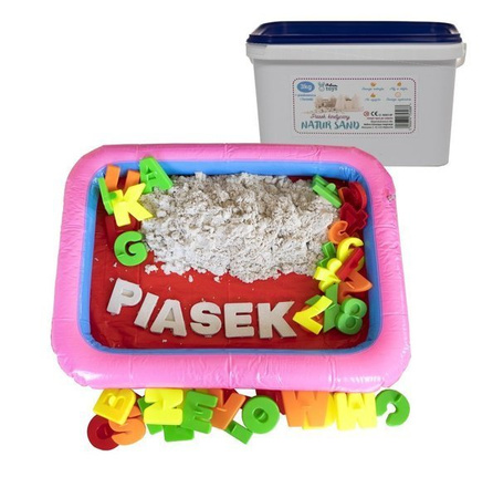 Piasek kinetyczny 3 kg NaturSand z foremkami i piaskownicą
