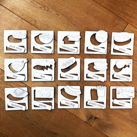 Układanka tematyczna do nauki angielskiego - Dinner