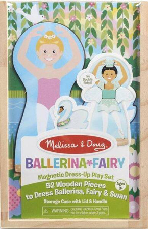 Drewniana układanka magnetyczna ubrania Wróżka i Baletnica 40322-Melissa & Doug, układanki dla dzieci