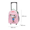 Walizka na kółkach dla dzieci różowa akcesoria podróż zabawa wyprawka Pippi