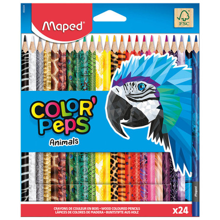 Kredki Colorpeps Animals Trójkątne 24 szt