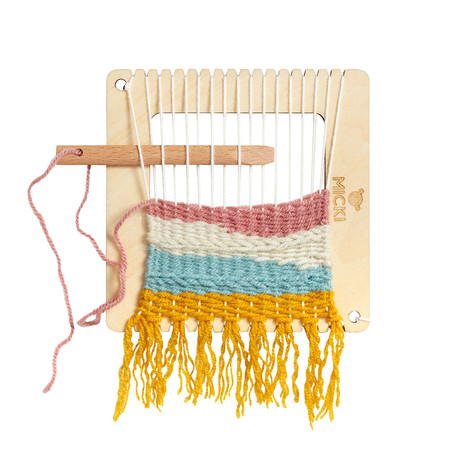 Krosno kwadratowe dla dzieci 12x12x5cm ramka do tkania Micki