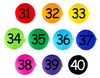 Poduszki animacyjne Kodura zestaw 10szt Liczby 31-40