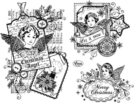 Stemple VivaDECOR Świąteczne Anioły