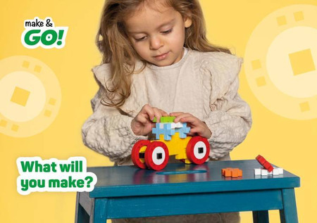 Plus-Plus Make & Go!, Midi Basic - 200 szt 5 płytek 20 kół - Edukacja