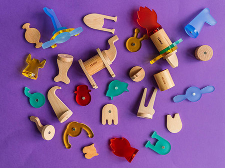 Lekkid, Konstrukcyjne drewniane klocki magnetyczne - BOX 50 el.