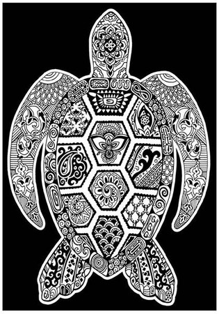 Kolorowanka Welwetowa 29,7x21 Żółw morski