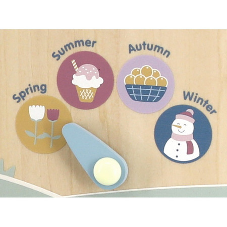 Kalendarz drewniany dla dzieci w angielskiej wersji językowej