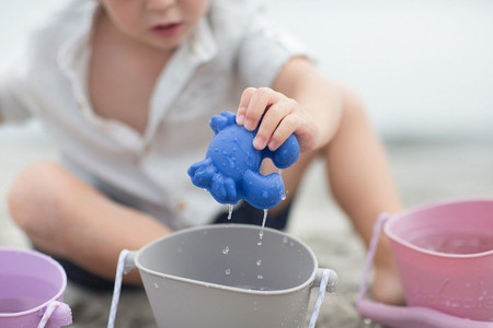 Silikonowe Foremki do piasku 4 szt. Scrunch - Pudrowy róż