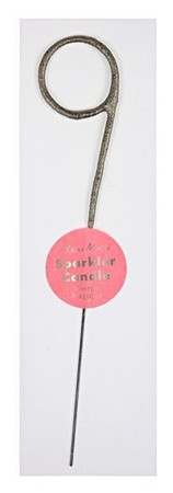 Świeczka zimne ognie 9 srebrna