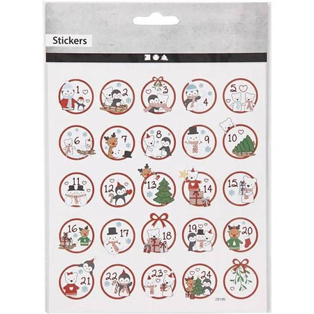 Naklejki Polarne na Kalendarz Adwentowy