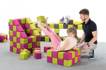 Materiałowe klocki magnetyczne XXL JollyHeap 50 szt. MEDIUM