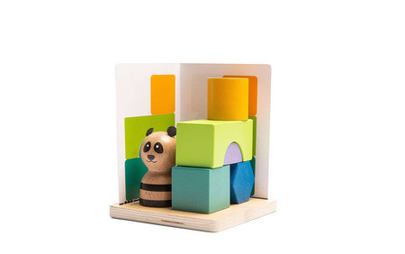 BS Toys, drewniana gra logiczna - Łamigłówka puzzle 3D Panda