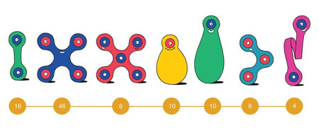 Klocki magnetyczne Clixo Classroom Pack 100 elem.