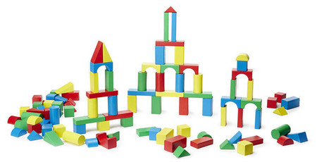 Klocki dla dzieci drewniane kolorowe Melissa and Doug