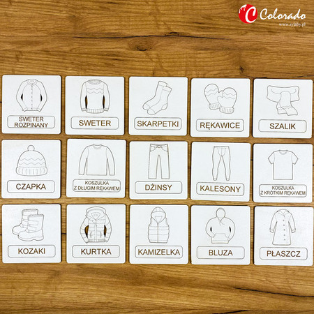 Układanka Tematyczna– Ubrania (Część 2)