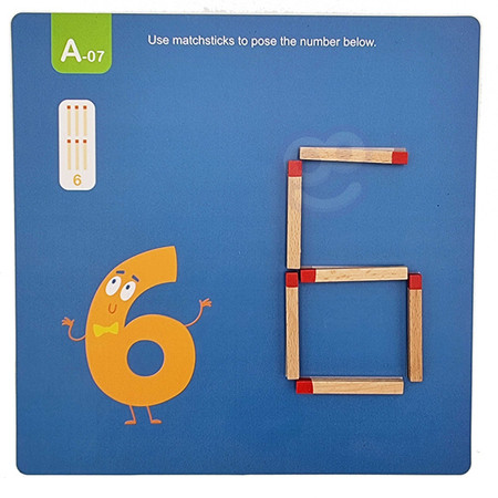 TOOKY TOY Drewniana Układanka Gra Logiczna Łamigłówki Zapałki Magnetyczne dla Dzieci 58 el.