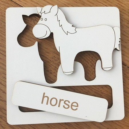 Układanka tematyczna do nauki angielskiego - Farm Animals