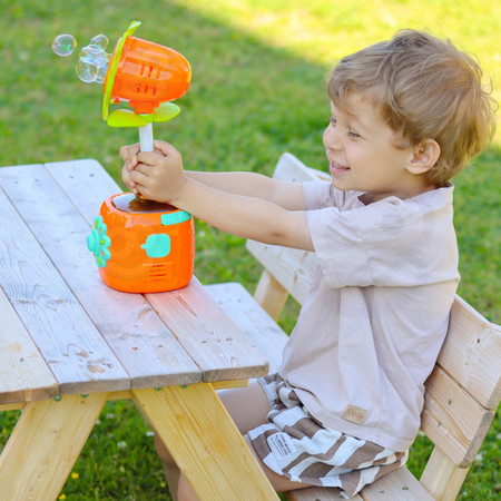 WOOPIE Słonecznikowa Elektryczna Maszyna Do Bąbelków Efekty Świetlne i Dźwiękowe