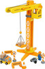 Drewniany zestaw z dźwigiem Jurkiem 12007-Small Foot, zabawki drewniane