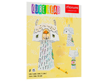 Kolorowanka 3D Cube head - Lama 3l+ MONUMI