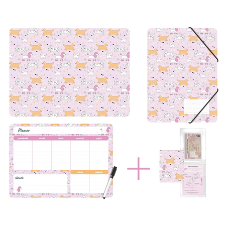 Zestaw szkolny z nadrukiem puppies