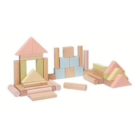 Klocki drewniane 40 szt., seria pastelowa | Plan Toys®