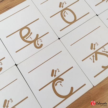 Litery diakrytyczne do nauki pisania (małe litery)