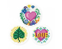 Diamentowa Mozaika 3 naklejki Serce