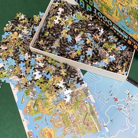 BOPSTER, Puzzle 8-BIT 1000 elem - MAPA ŚWIATA
