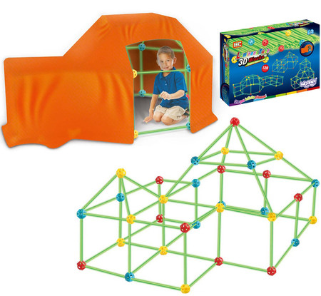 WOOPIE Duże Patyczki Konstrukcyjne Namiot Słomki Rurki Świecące w Ciemności 128 el.